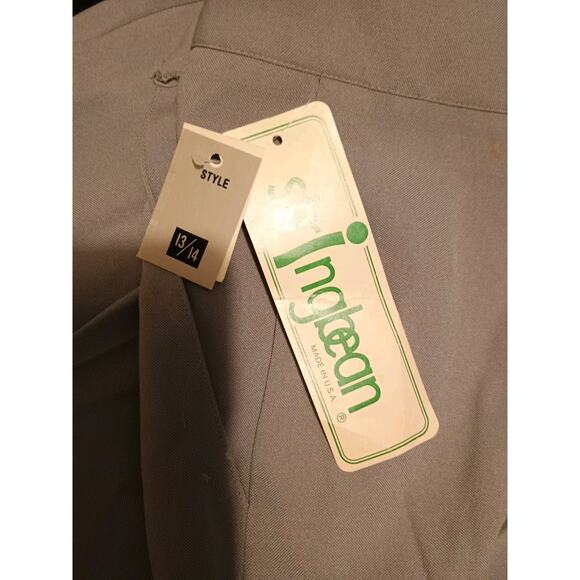 Stringbean Vintage USA Gray Double Button Pleated Front Women's Pants Waist 28" - Picture 5 of 9